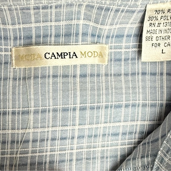 Men's Blue Plaid Shirt - Picture 3 of 5